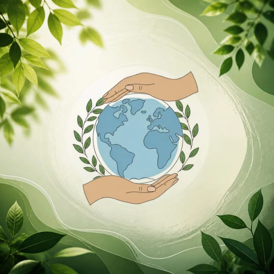 Ilustración de sostenibilidad ambiental